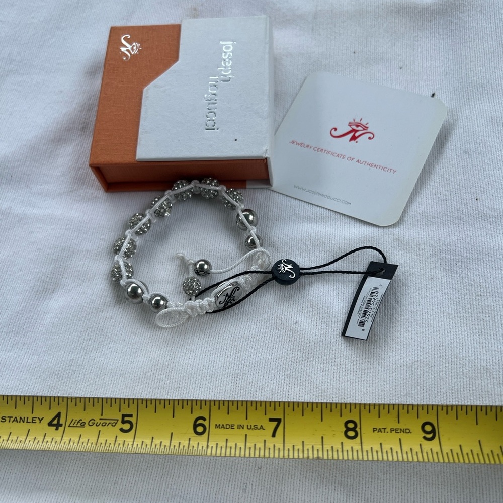 Elegant White and Silver Women's Bracelet